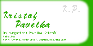 kristof pavelka business card